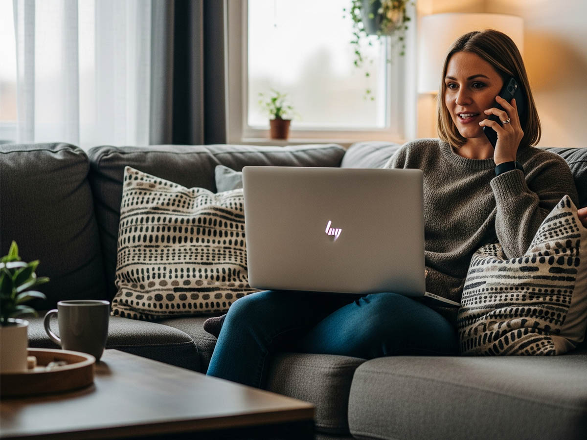 A friendly staff member preparing for a visit